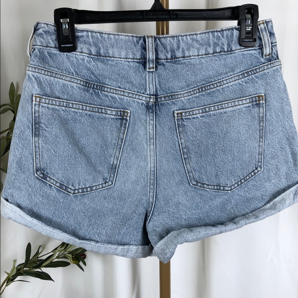 PacSun Cuffed High-Rise Mom Shorts 100% Cotton Sz 28 (B1) - Picture 4 of 7